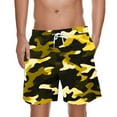 thumbnail image 2 of VBTAPA Mens Camouflage Swim Trunks Lightweight Drawstring Beach Board Shorts Quick Dry Hawaiian Bathing Suit Sales Today Clearance Yellow XXXL, 2 of 5