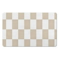thumbnail image 1 of Checkered Bathroom Rug Runner, Luxurious and Long (20x32in): Non-Slip, Super Absorbent, Large Bath Mat, Soft Microfiber, Machine Washable, Perfect for Bathroom, Bathtub, Hallway, 1 of 5