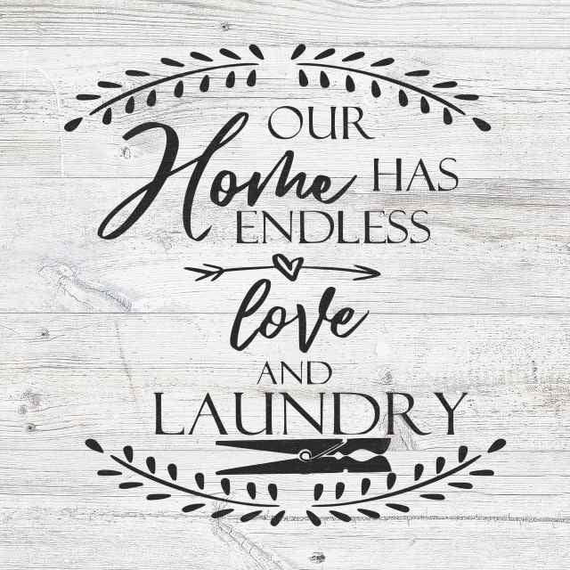 Home has Endless Love and Laundry Rustic Looking Wood Sign Wall Décor ...