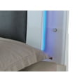 thumbnail image 3 of Furniture of America Acrysta Bedroom Set, 1 Eastern King Bed, 1 Nightstand, Glossy White, 3 of 6