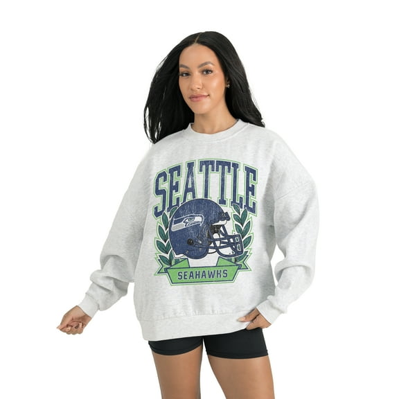 Women's Gameday Couture Gray Seattle Seahawks Heritage Premium Fleece Pullover Sweatshirt