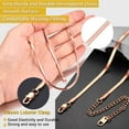 thumbnail image 5 of PROSTEEL 3mm Herringbone Chain Necklace Women Rose Gold Plated Chokers Stainless Steel Link Chain 12.5inches for Mom Daughter Birthday Gift, 5 of 6