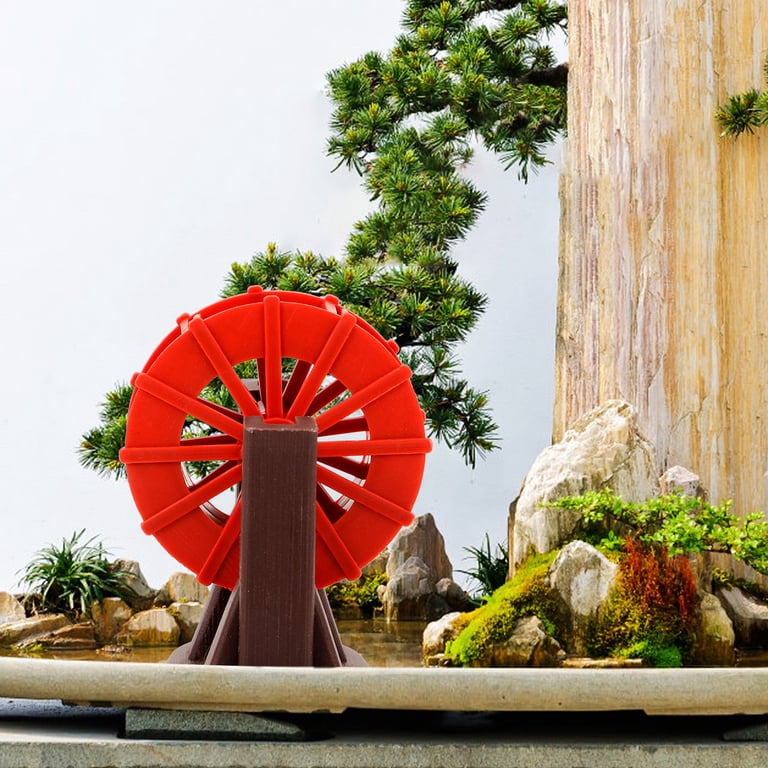 Simulated Water Wheel Model – Portable Plastic Waterfall Fountain
