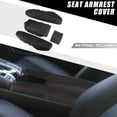 thumbnail image 2 of Unique Bargains 1 Set Faux Leather Armrest Protector Cover Pad with Red Stitches for Honda Civic 2016-2021 Black, 2 of 7