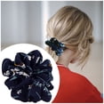 thumbnail image 3 of Chouchous à Grande Fleur pour Femmes, Nœud en Chiffon, Queue de Cheval, pour Femmes, 3 of 4