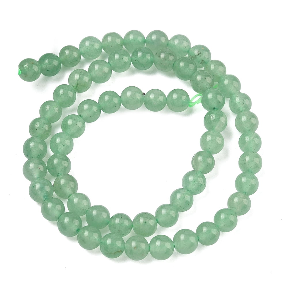 Natural Green Aventurine Beads Strands Round 6mm Hole: 0.8mm 60~61pcs/strand 15~16 inch diy