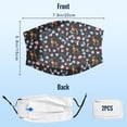 thumbnail image 3 of Cute Greyhound Dog Graphic Printed Cloth Face Masks Reusable Washable Adjustable for Adults (10 PCS), 3 of 5