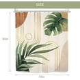 thumbnail image 4 of Abstract Extra Long Shower Curtain 72Wx84L Inches Tropical Leaf Mid Century Modern Geometric Contemporary Boho Bathroom Plant Botanical Bath Accessories Art Home Decor Fabric 12 Pack Hooks, 4 of 6