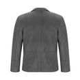 thumbnail image 4 of Yiliang Mens Pea Coats Dress Classic Notched Collar Wool Blend Pea Jacket for Winter Season,Gray,S, 4 of 4