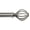 Plated Brushed Pewter, variant on Lumino 1" Plated Pewter Regis Cage Adjustable Single Curtain Rod Set, 42"-120"