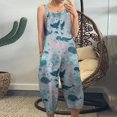thumbnail image 2 of Dyegold Jumpsuits for Women Casual, Cute Jumpsuits for Women Cute Dolphin Print Pocket Summer Fashion Playsuit Long Pants Sleeveless ​Square Neck ​Rompers, 2 of 6