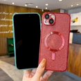 thumbnail image 6 of Magnetic Case for iPhone 15 Plus Case Clear Protective Glitter Bling Women Girly Luxury with MagSafe Charging Shockproof Flexible Protective Phone Cases for iPhone 15 Plus, 6 of 15