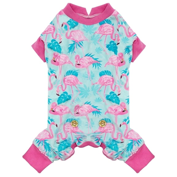 KYEESE Dog Pajamas, Flamingo Pattern Dog Pjs, Dog Pajamas for Small Dogs, XS