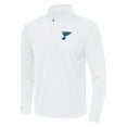 thumbnail image 2 of Men's Antigua White St. Louis Blues Tribute Lightweight Quarter-Zip Pullover, 2 of 3