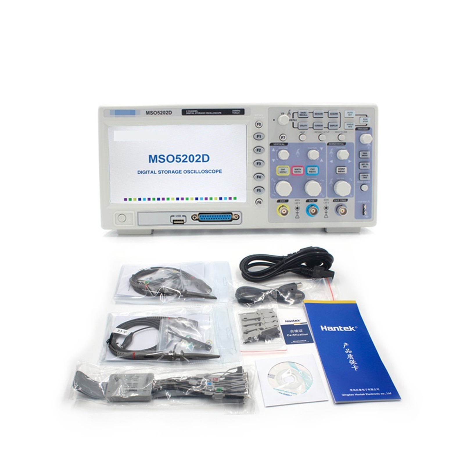 MSO5202D Digital Oscilloscope Portable 200MHz USB Osciloscopio +16Channel Logic Analyzer