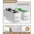 thumbnail image 4 of Sorbus 5-Drawer Narrow Dresser, Slim Storage Chest with Fabric Drawers, White, 4 of 5