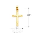 thumbnail image 5 of Ioka-14K Yellow Gold Cross Charm Pendant with 0.9mm Wheat Chain Necklace - 18", 5 of 6