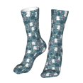 thumbnail image 6 of Xecao Forest Rabbit Print Fashion No Heel Casual Crew Socks Cushioned Breathable for Men Women - Moisture wicking,Not easy to fade Suitable for daily, 6 of 7