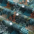 thumbnail image 5 of YIUME Men's Paisley Aloha Shirt Emerald Leaves Button Down Short Sleeve Hawaiian Shirt, 5 of 8