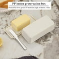thumbnail image 4 of GUIGUI Butter Dish With Lid for Countertop, Butter Crock With Stainless Steel Multipurpose Butter Knife, Butter Container with Plastic Home Decor Kitchen Gift White 1 Pcs (White), 4 of 6