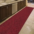 thumbnail image 6 of Ottomanson Non-Slip Hallway Runner Rug 2' x 13' Indoor/Outdoor Custom Size Utility Carpet for Garage, Red Ribbed, 6 of 9