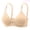Beige, variant on Sports Bra One Shoulder Women Lace Back Button Shaping Cup Adjustable Shoulder Strap Large Size Underwire Bra