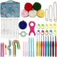 thumbnail image 5 of Juego de ganchos de ganchillo ergonómicos, 59 Uds., Kit de agujas de tejer de hilo de 5 rollos para principiantes, 5 of 5