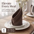 thumbnail image 4 of REGALWOVEN Polyester Napkins 6 Pack Cloth Napkins for Wedding Party Restaurant Dinner Parties Coffee 18*18 in, 4 of 5