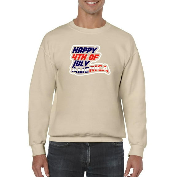 4Th Of July Sign Sweatshirt Men -Image by Shutterstock, Male Medium