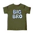 thumbnail image 2 of Trendy Checkered Big Bro Shirt for Boys New Big Brother Sibling T-Shirt Military Green Shirt 12 Months, 2 of 5