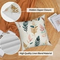 thumbnail image 5 of Colorful Leaves Linen Throw Pillow Covers,Set of 4 18x18 Inch,Rustic Cushion Cases for Home Decor Living Room Car, 5 of 5
