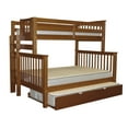 thumbnail image 2 of Bedz King Bunk Beds Twin over Full Mission Style with End Ladder and a Twin Trundle Espresso, 2 of 3