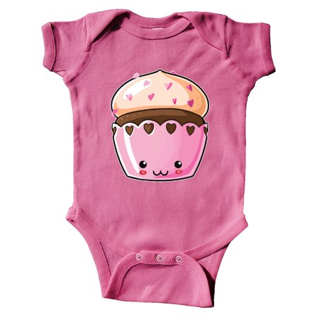 

Inktastic Cute Smiling Chocolate Cupcake with Heart Sprinkles Gift Baby Boy or Baby Girl Bodysuit