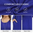 thumbnail image 5 of Asklazy Women's Long Sleeve Loose Plain Maxi Dresses Casual Long Dresses with Pockets,US Size,Long Sleeve Royal Blue,M, 5 of 9