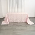 thumbnail image 5 of Efavormart 90"x156" Blush/Rose Gold Rectangle Polyester Tablecloth With Gold Foil Geometric Pattern, 5 of 11
