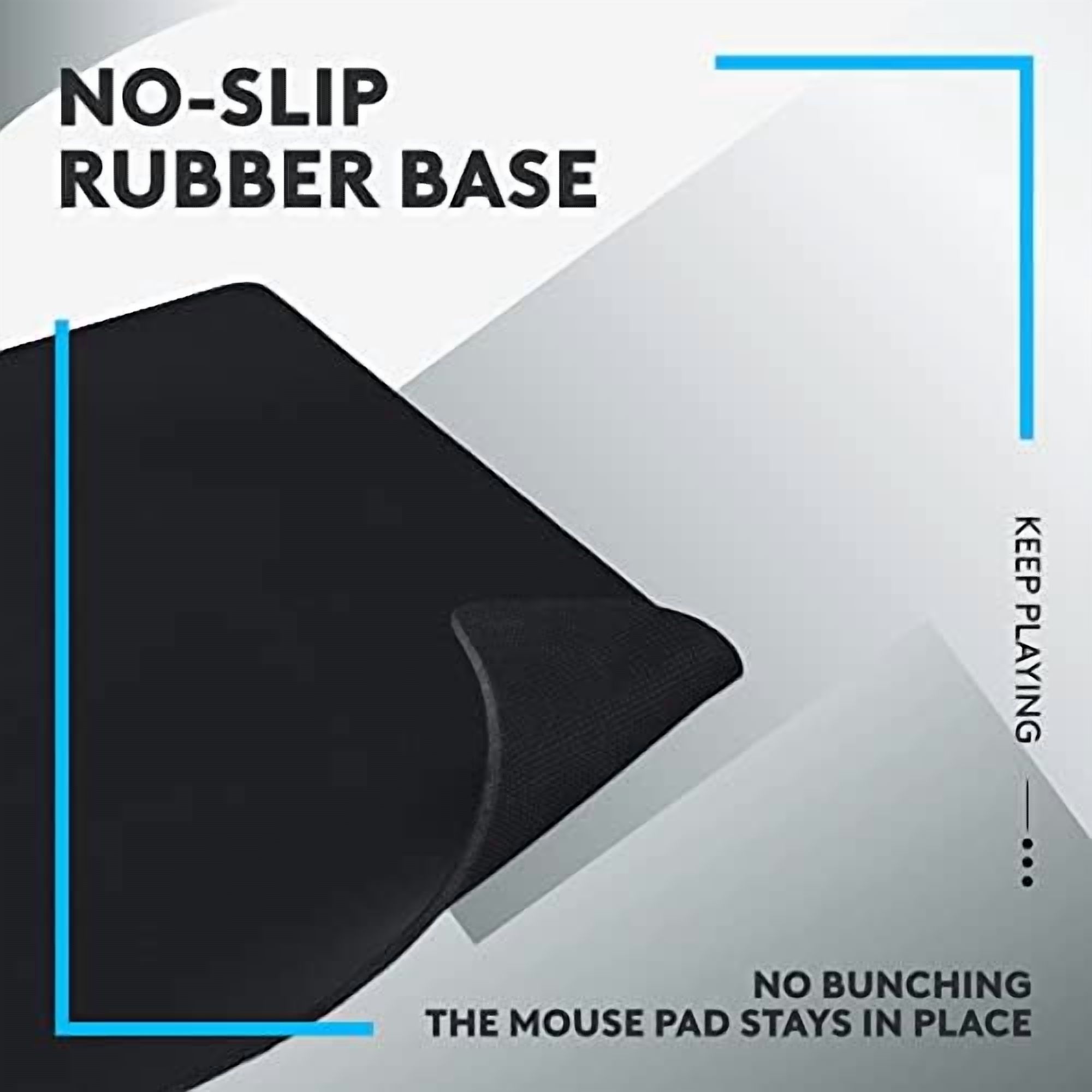 640 Large Cloth Gaming Mouse Pad, Optimized for Gaming Sensors, Moderate Surface Friction, Non-Slip Mouse Mat - Black