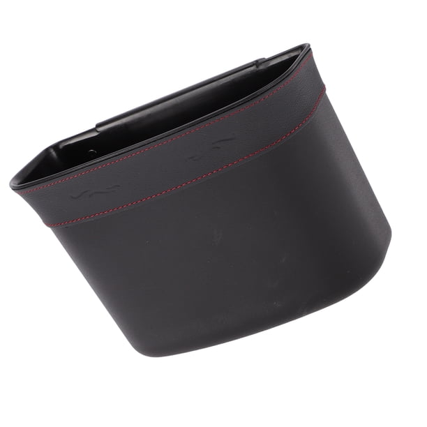 Bote de basura para automóvil Unique Bargains colgante para asientos traseros de plástico cuero sintético negro 1 Pcs