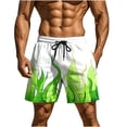 thumbnail image 3 of Fathers Day Gifts DDAPJ pyju Men's Drawstring Swim Trunks Novelty 3D Graphic Printed Beach Board Shorts Quick Dry Bathing Suits Short Pants with Pockets Green XXXL, 3 of 9