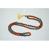 Mogul Tibetan Mala Necklace, Healing Stones, Chakra Jewelry for Meditation Prayer Beads 108