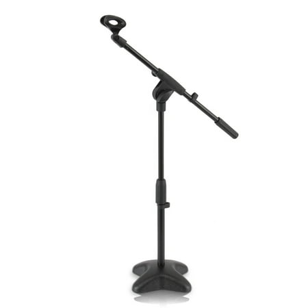 PylePro Adjustable Extendable Freestanding Base Desktop Microphone Stand  Black