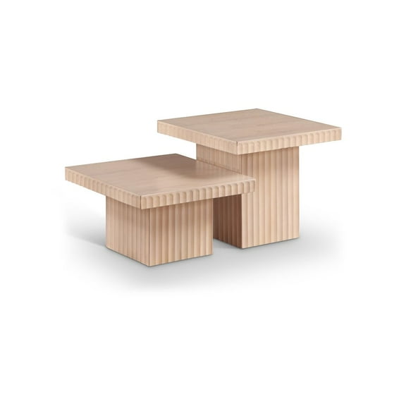 Meridian Furniture Spencer 2-Piece Natural Oak Veneer Coffee Table