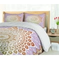 thumbnail image 5 of Ambesonne Ethnic Duvet Cover Set, Floral Petal Form Nature, 2-Calking, Lilac and Mint, 5 of 7