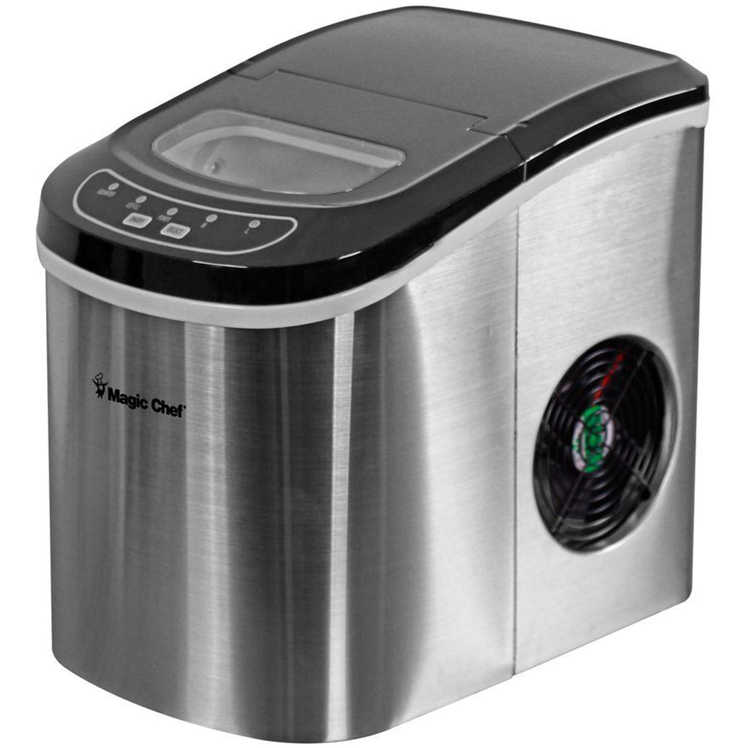 Magic Chef 27-Lb. Portable Countertop Ice Maker in Stainless Steel