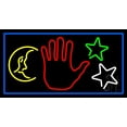 thumbnail image 1 of Red Palm Logo Psychic LED Neon Sign 13" Tall x 24" Wide - inches Black Square Cut Acrylic Backing, with Dimmer - Bright and Premium built indoor LED Neon Sign for Storefront., 1 of 7