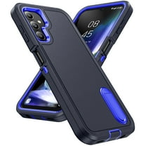 Feishell Case for Samsung Galaxy A14 5G 6.6 inch,Heavy Duty 3 Layer Military Protection with Hidden Kickstand Shock Resistant Armor Hybrid Bumper Rugged Rubber Phone Cover,Navy Blue