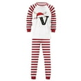 thumbnail image 5 of mgoYE Christmas Family Pajamas Matching Sets Winter Christmas Pajamas for Family Matching Sets 2025 Initials Letters Print Xmas Pj Sets Family Holiday Soft Lougewear, 5 of 6