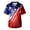 Red, variant on 4th Of July Scrubs Top for Men Loose Fit Patriotic V-Neck Short Sleeve Graphic Printed Tops 2026 Summer Comfort Stretchy Nurse Scrubs with Pockets White XXXL