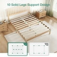 thumbnail image 6 of Novilla 12" Bed Frame Wood Bed Frame Full with Headboard,White Wood Bed Frame Foundation with Wood Slat Support, No Box Spring Needed, Easy Assembly, 6 of 7