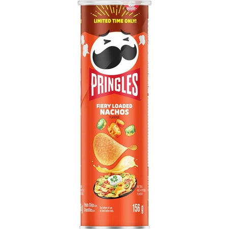 Pringles* Fiery Loaded Nachos Flavour Potato Chips 156 g | Walmart Canada