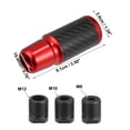 thumbnail image 4 of Unique Bargains 1 Set 6 Speed Pattern Universal Aluminum Modified Shift Knob for Cars with 3 Adapters M8 M10 M12 Red, 4 of 7